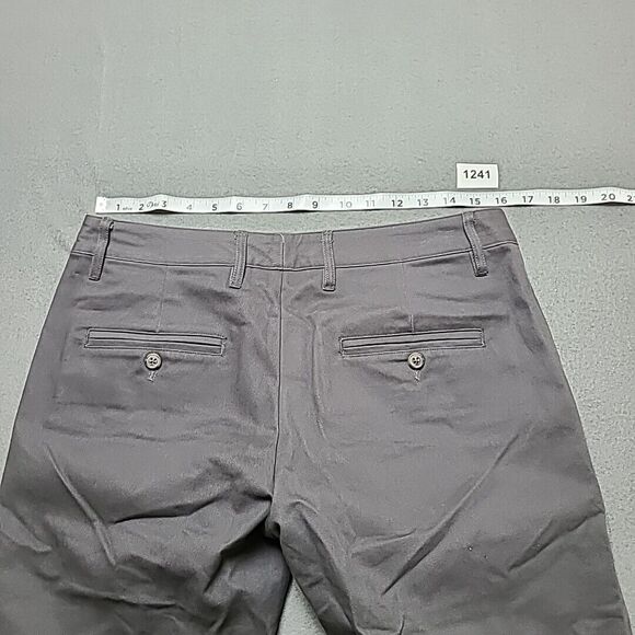 Crowd Built Mens Chino Pants 32 Grey Flat Front Slim Fit - Picture 11 of 11